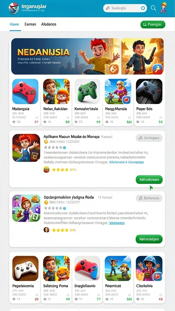 Tangkapan layar memperlihatkan menu karakter dan opsi kustomisasi.