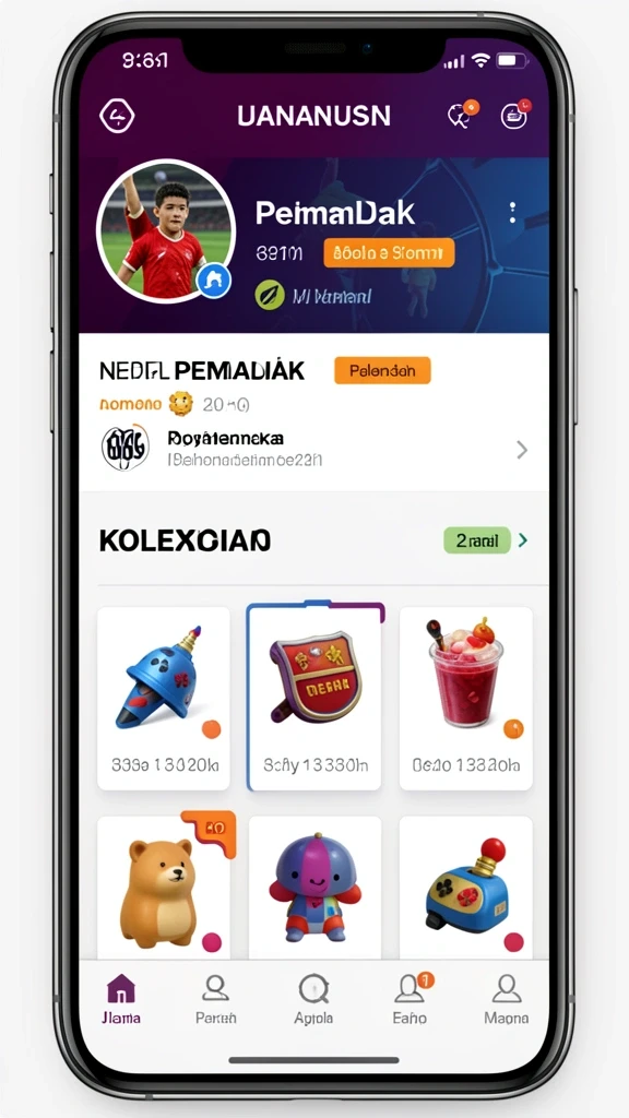 Karakter unik dengan kemampuan menarik.