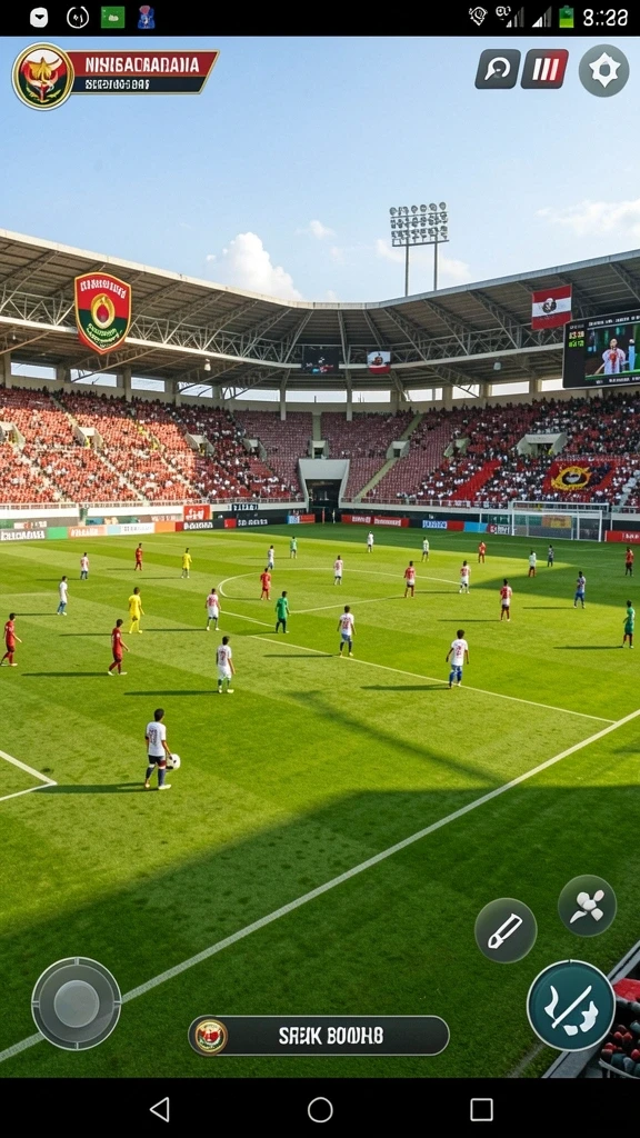 Skrin permainan yang penuh warna dengan grafik yang menawan.