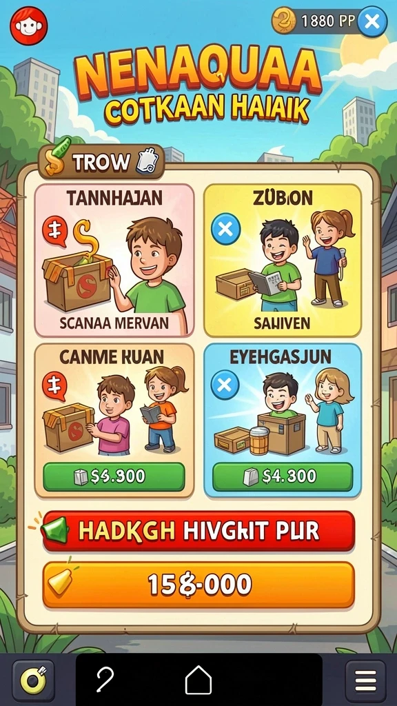 Menampilkan level pertama yang penuh warna dan tantangan.