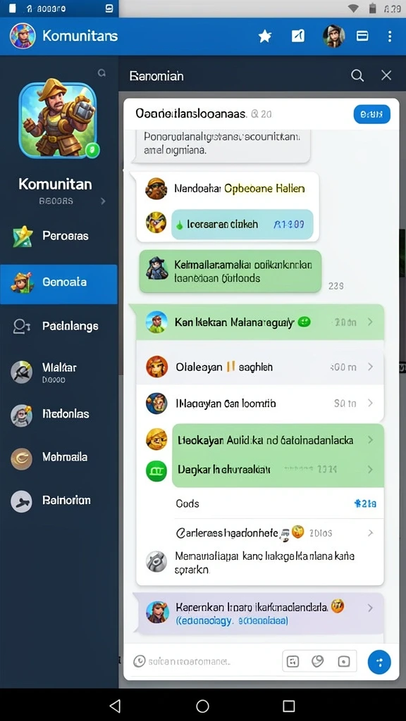 Komunitas aktif yang mendukung para pemain.