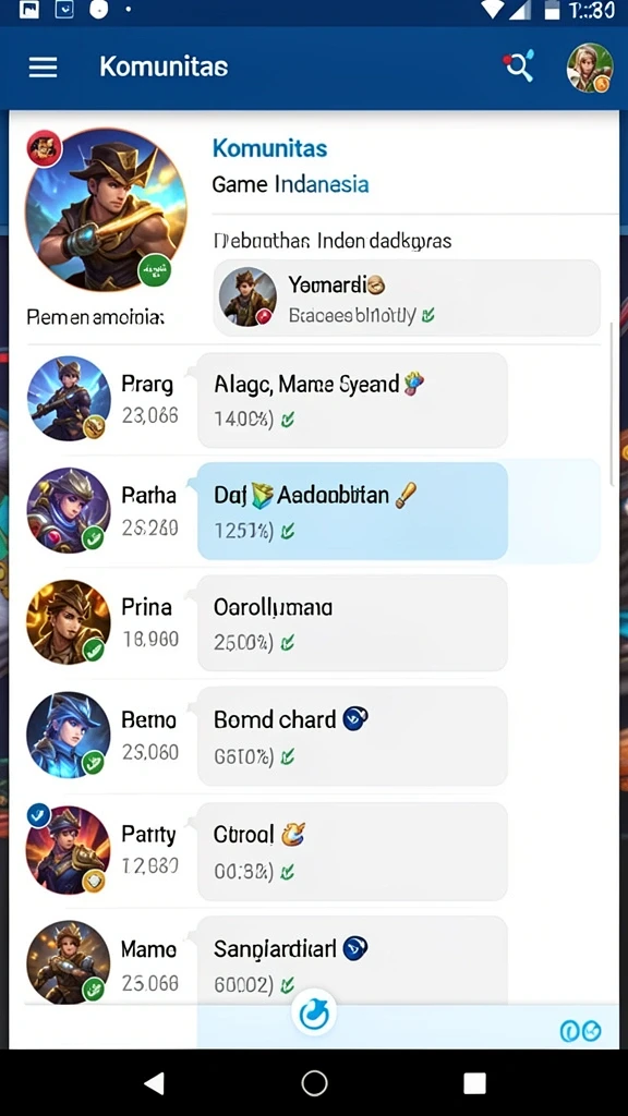 Fitur live chat untuk berbicara dengan pemain lain.