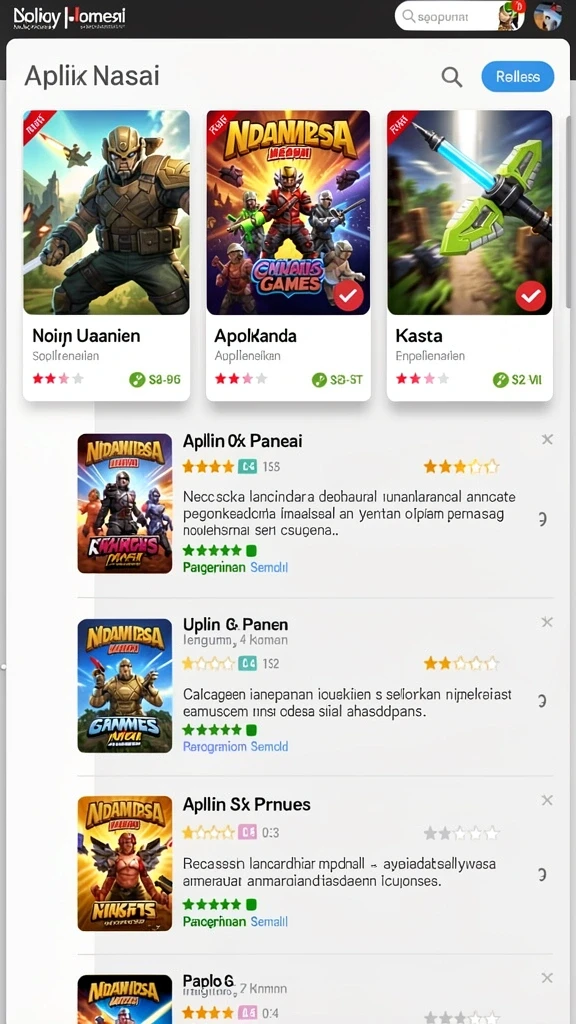 Screenshot mode permainan baru yang menarik.