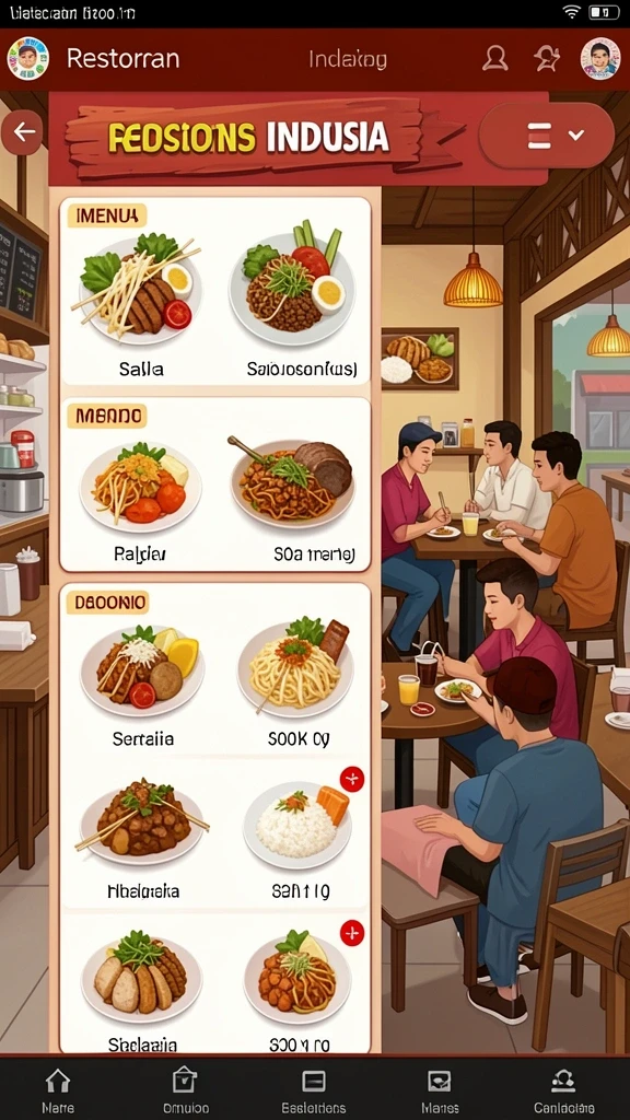 Tampilan utama yang menarik dan user-friendly.