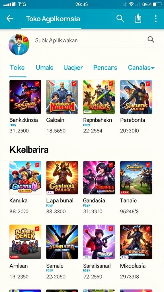 Screenshot menampilkan antarmuka permainan yang menarik.