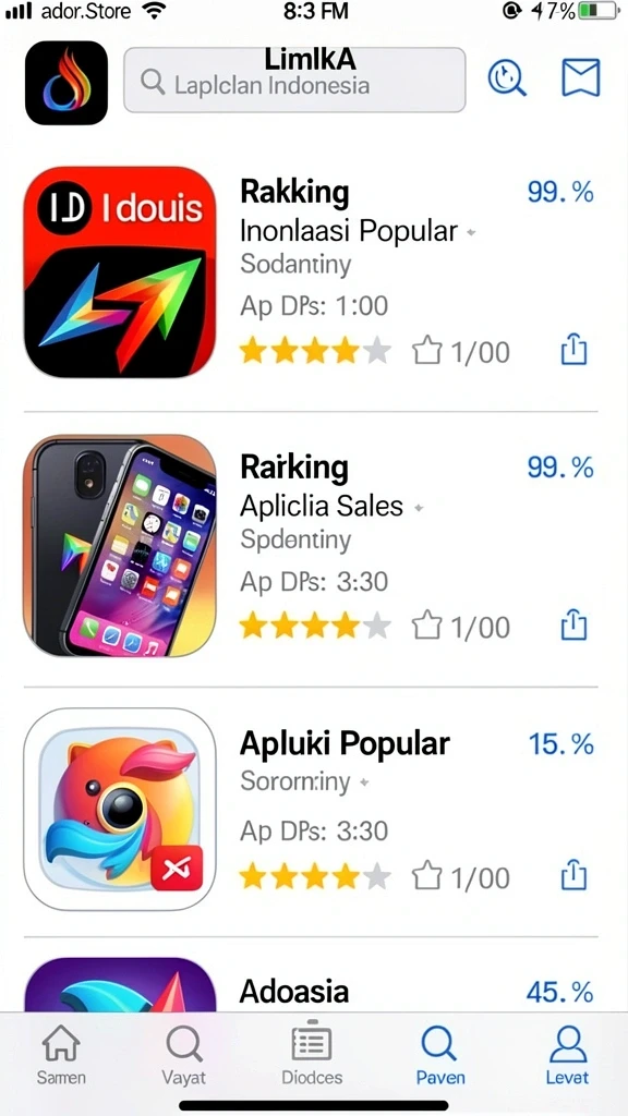 Tampilan antarmuka yang modern dan user-friendly.