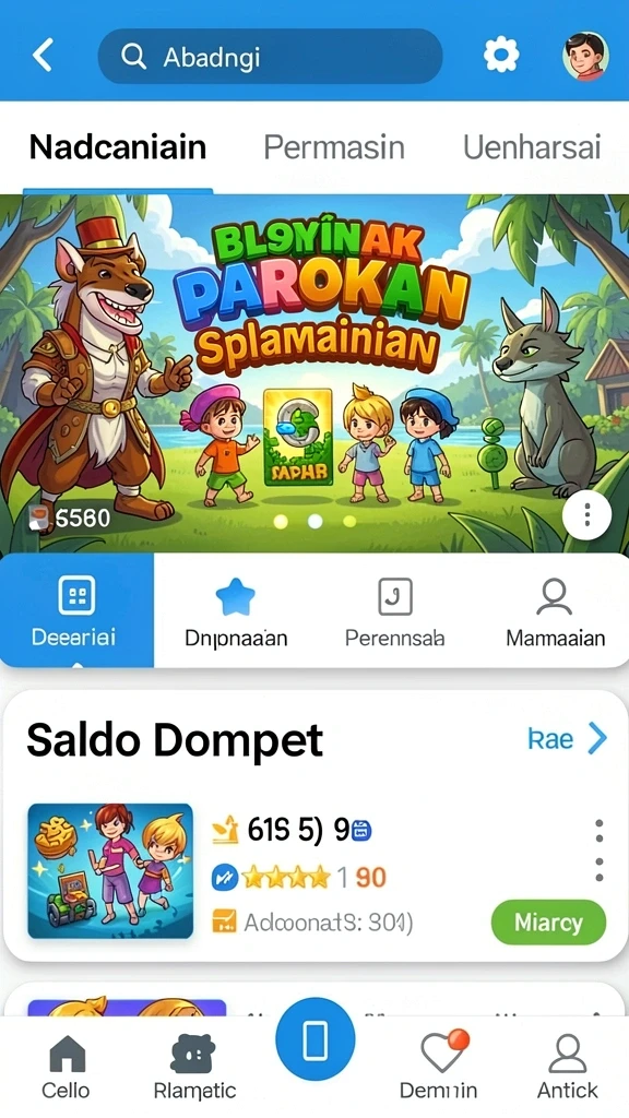 Tampilan awal SM605 yang mengesankan dengan karakter utama.