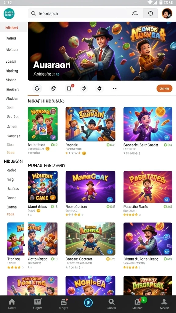 Berbagai pilihan permainan yang menghibur dan menantang.