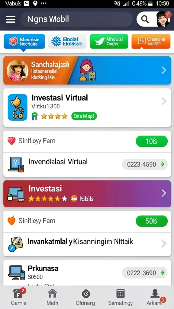 Tampilan antarmuka utama yang menarik dan user-friendly.